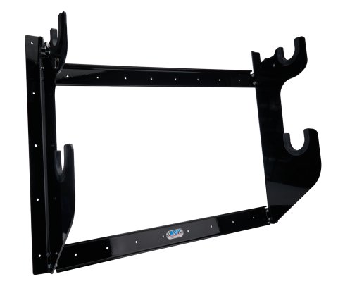 Axle Rack - Wall Mount - 1 Front Axle and 1 Rear Axle Capacity - Aluminum - Black Powder Coat - Each