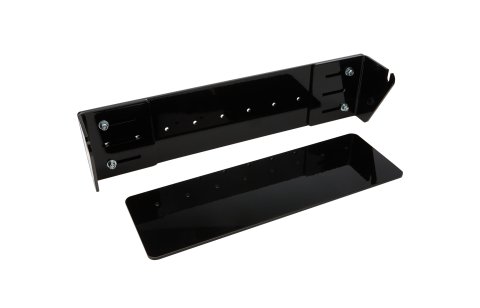 Fuel Cell Holder - Wall Mount - 2-Piece - Adjustable Width - Aluminum - Black Powder Coat - Each