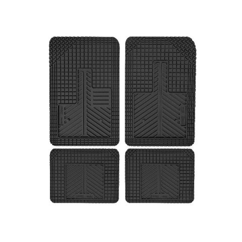 Floor Liner - Uni-Fit - Trim to Fit - Front / Rear - Plastic - Black / Textured - Various Applications - Kit