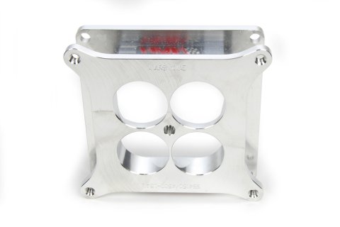 Carburetor Adapter - 1.5 in Thick - 4 Hole - Square Bore to Dominator - Aluminum - Polished - Each