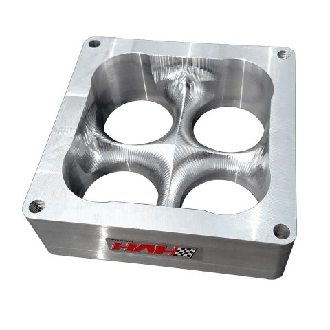 Carburetor Spacer - Super Sucker - 2 in Thick - 4 Hole - Dominator Flange - 2.125 in Bore Diameter - Aluminum - Natural - Each