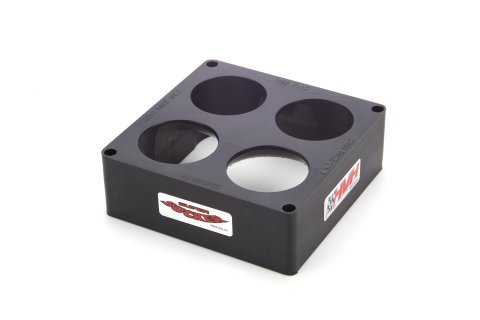 Carburetor Spacer - Super Sucker - 2 in Thick - 4 Hole - Dominator Flange - 2.125 in Bore Diameter - Plastic - Black - 1250 CFM Carburetors - Each