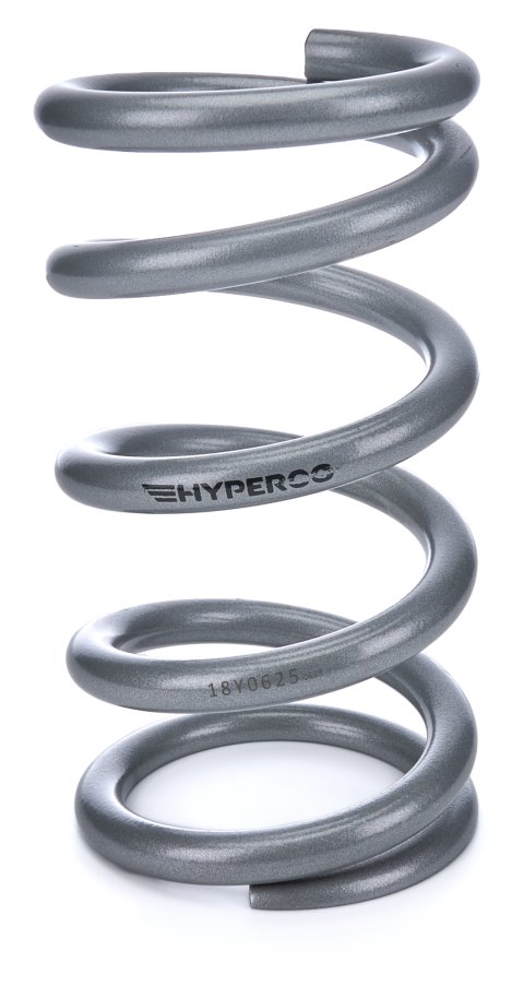 Coil Spring - Conventional - 5 in OD - 9.5 in Length - 625 lb/in Spring Rate - Front - Steel - Silver Powder Coat - Each
