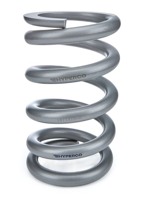Coil Spring - Conventional - 5.5 in OD - 9.5 in Length - 800 lb/in Spring Rate - Front - Steel - Silver Powder Coat - Each