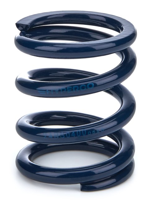 Bump Stop Spring - 2.4 in Free Length - 1.92 in OD - 400 lb/in Spring rate - Steel - Blue Powder Coat - Each