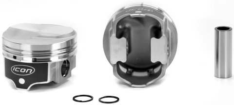 Piston - FHR Forged - Forged - 4.165 in Bore - 1.5 x 1.5 x 3.0 mm Ring Grooves - Plus 17.00 cc - Big Block Chevy - Set of 8
