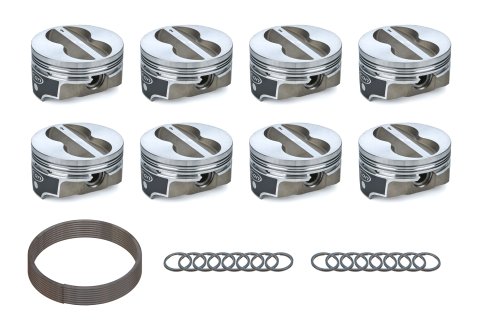 Piston - FHR Forged - Forged - 4.030 in Bore - 1.5 mm x 1.5 mm x 3.0 mm Ring Grooves - Minus 10.00 cc - Small Block Chevy - Set of 8