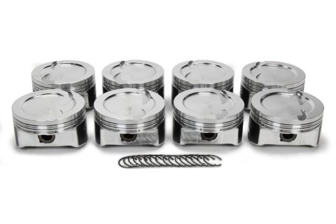 Piston - Premium Forged - Forged - 4.000 in Bore - 1.2 x 1.2 x 3.0 mm Ring Groove - Minus 12.50 cc - GM LS-Series - Set of 8