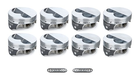 Piston - Premium Forged - Forged - 4.060 in Bore - 1.5 x 1.5 x 3.0 mm Ring Grooves - Minus 8.90 cc - Small Block Chevy - Set of 8