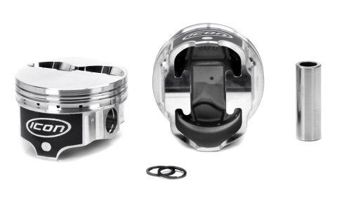 Piston - Premium Forged - Forged - 4.030 in Bore - 1/16 x 1/16 x 3/16 in Ring Grooves - Minus 4.80 cc - Small Block Ford - Set of 8