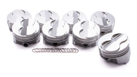 Piston - Premium Forged - Forged - 4.280 in Bore - 1/16 x 1/16 x 3/16 in Ring Grooves - Plus 18.00 cc - Big Block Chevy - Set of 8