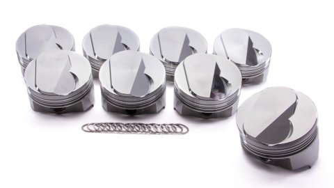 Piston - Premium Forged - Forged - 4.280 in Bore - 1/16 x 1/16 x 3/16 in Ring Grooves - Plus 18.00 cc - Big Block Chevy - Set of 8