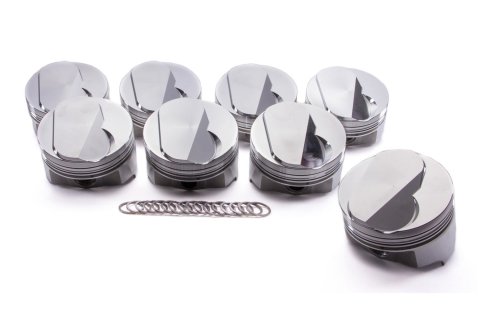 Piston - Domed - Forged - 4.290 in Bore - 1/16 x 1/16 x 3/16 in Ring Grooves - Plus 18.00 cc - Big Block Chevy - Set of 8