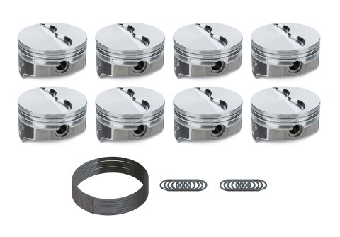 Piston - Premium Forged - Forged - 4.375 in Bore - 1/16 x 1/16 x 3/16 in Ring Grooves - Minus 4.50 cc - Mopar B-Series - Set of 8