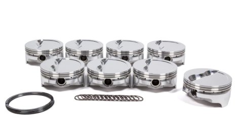 Piston - Premium - Forged - 4.125 in Bore - 1/16 x 1/16 x 3/16 in Ring Grooves - Minus 15.20 cc - Small Block Chevy - Set of 8