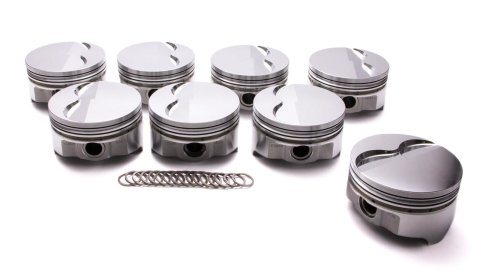 Piston - Premium Forged - Forged - 4.180 in Bore - 1/16 x 1/16 x 3/16 in Ring Grooves - Minus 5.50 cc - Pontiac V8 - Set of 8