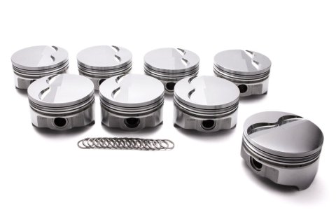 Piston - Premium Forged - Forged - 4.165 in Bore - 1/16 x 1/16 x 3/16 in Ring Grooves - Minus 4.30 cc - Pontiac V8 - Set of 8
