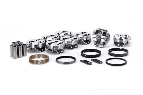 Piston - Premium Forged - 4.125 in Bore - 1.5 x 1.5 x 3.0 mm Ring Grooves - Plus 7.8 cc - Small Block Chevy - Set of 8