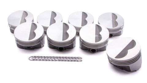 Piston - FHR Forged - Forged - 4.155 in Bore - 5/64 x 5/64 x 3/16 in Ring Grooves - Minus 3.70 cc - Small Block Chevy - Set of 8
