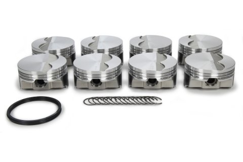 Piston - FHR - Forged - 3.800 in Bore - 1.5 x 1.5 x 3.0 mm Ring Groove - Minus 2.90 cc - GM LS-Series - Set of 8