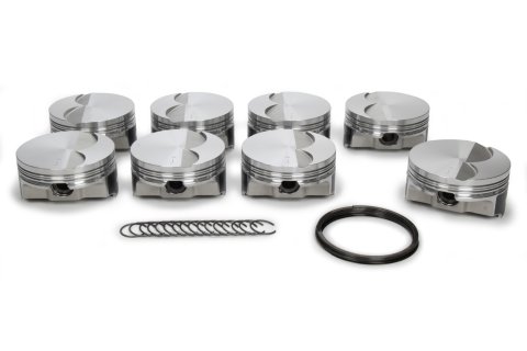 Piston - FHR - Forged - 4.030 in Bore - 1.5 x 1.5 x 3.0 mm Ring Groove - Minus 3.30 cc - GM LS-Series - Set of 8