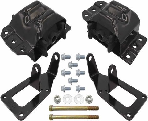 Motor Mount - Bolt-On - Steel - Black Powder Coat - GM LT-Series - GM Fullsize Truck 1988-98 - Kit