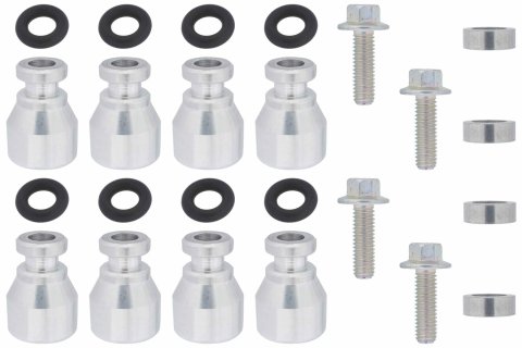 Fuel Injector Spacer - Aluminum - Natural - GM LS-Series - Set of 8