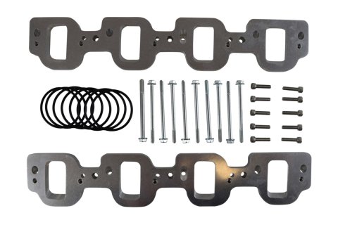 Intake Manifold Spacer - 1/2 in Tall - O-Rings / Hardware Included - Aluminum - Natural - GM GenV LT-Series / LS-Series - Kit