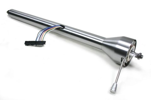 Steering Column - Straight - 2 in Tube - 28 in Length - Turn Signal - Steel - Natural - Universal - Kit