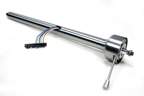 Steering Column - Retrofit - Tilt - Floor Shift - Hazard / Turn Signal - Steel - Natural - Chevy Corvette 1958-62 - Each
