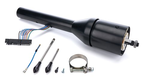 Steering Column - EPAS - Tilt - Hazard / Turn Signal - Steel - Black Powder Coat - Chevy Fullsize Car 1955-56 - Each