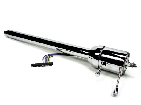 Steering Column - Retrofit - Tilt - 2 in Tube - Hazard / Turn Signal - Steel - Chrome - GM B-Body 1959-60 - Each