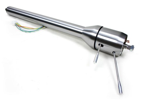 Steering Column - Retrofit - Tilt - Hazard / Turn Signal - Steel - Natural - Ford Mustang 1965-66 - Each