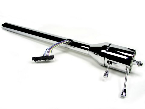 Steering Column - Retrofit - Tilt - Hazard / Turn Signal - Steel - Chrome Plated - GM Fullsize Truck 1960-66 - Each