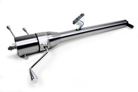 Steering Column - Tilt - Column Shift - 2-1/4 in Tube - 30 in Length - Hazard / Turn Signal - Steel - Natural - Universal - Each