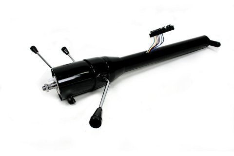Steering Column - Tilt - Column Shift - 2-1/4 in Tube - 30 in Length - Hazard / Turn Signal - Steel - Black Powder Coat - Universal - Each