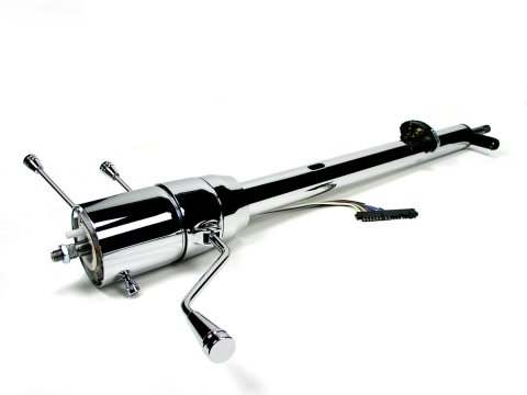 Steering Column - Retrofit - Tilt - Column Shift - Hazard / Turn Signal - Steel - Chrome Plated - GM Fullsize Truck 1967-72 - Each