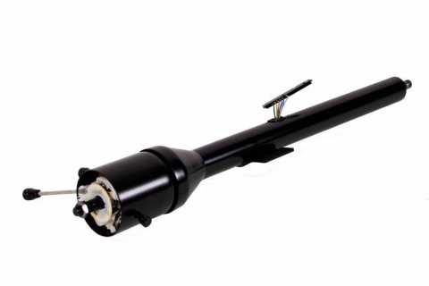 Steering Column - Retrofit - Tilt - Hazard / Turn Signal - Steel - Black Powder Coat - Ford Fullsize Truck 1967-72 - Each