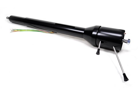 Steering Column - Retrofit Ford Style - Tilt - Hazard / Turn Signal - Steel - Black Powder Coat - Ford Mustang 1968 - Each
