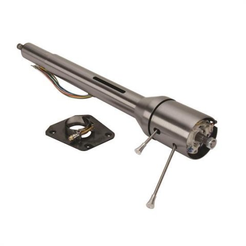 Steering Column - Retrofit - Tilt - Hazard / Turn Signal - Steel - Natural - Ford Mustang 1969 - Each
