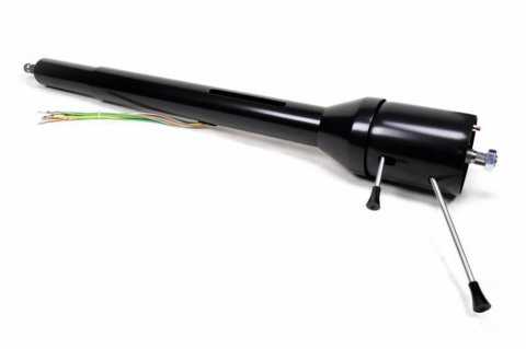 Steering Column - Retrofit - Tilt - Hazard / Turn Signal - Steel - Black Powder Coat - Ford Mustang 1969 - Each