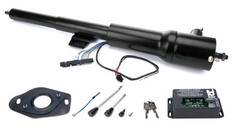 Steering Column - Retrofit - Tilt - 36 in Length - Key / Hazard / Turn Signal - Steel - Black Powder Coat - Chevy Corvette 1969-76 - Each