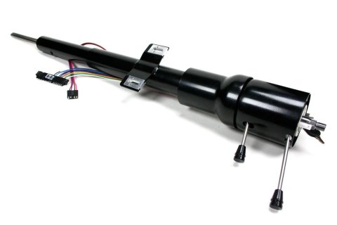 Steering Column - Retrofit - Tilt - Hazard / Key / Turn Signal - Steel - Black Powder Coat - Mopar E-Body 1970-74 - Each