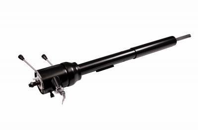 Steering Column - Retrofit - Tilt - Hazard / Key / Turn Signal - Steel - Black Powder Coat - Mopar B-Body 1973 - Each