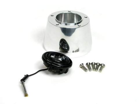 Steering Wheel Adapter - 5-Bolt Wheels to Ididit Column / OE Column - Aluminum - Brushed - Universal - Kit