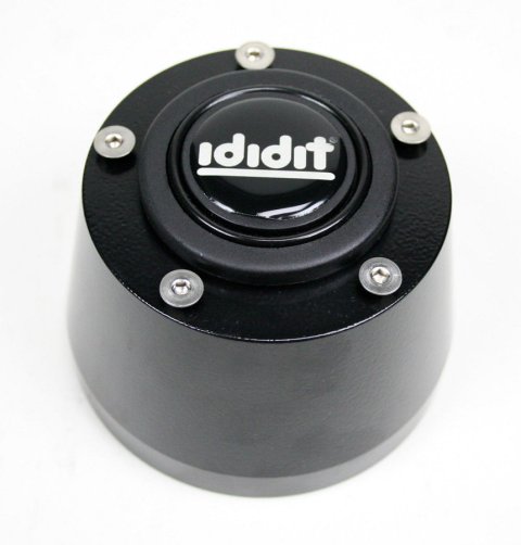 Steering Wheel Adapter - 5-Bolt to Ididit Column / OE Column - Aluminum - Black Powder Cot - Kit
