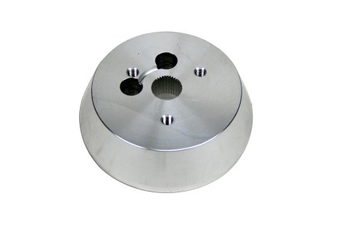Steering Wheel Adapter - 3-Bolt Wheels to Ididit Column / OE Column - Aluminum - Polished - Each