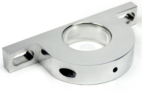 Steering Column Bracket - 2 in Diameter Tube - Aluminum - Polished - GM 1969-2014 - Each
