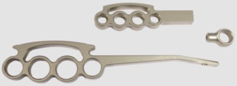 Steering Column Lever - Grip Style - Hazard / Turn Signal - Aluminum - Gold Anodized - Kit