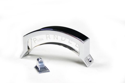 Shift Indicator Gauge - PRND21 - Mechanical - Chrome Housing - Clear - Plastic - 4 in OD Steering Columns - Kit